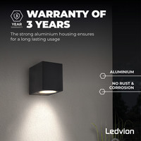 Wandlamp buiten - San Diego zwart - GU10 Fitting Ledvion Wandlamp buiten - San Diego zwart - GU10 Fitting
