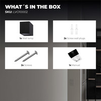 Wandlamp buiten - San Diego zwart - GU10 Fitting Ledvion Wandlamp buiten - San Diego zwart - GU10 Fitting