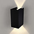 LED Wandlamp Buiten Up & Down Cube Zwart - 3000K - 9W - IP54