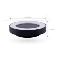 LED Wandlamp Met Sensor Thebe - Zwart Ledvion LED Wandlamp Met Sensor Thebe - Zwart