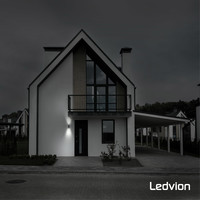 Ledvion LED Wandlamp met Sensor - IP54 - GU10 Fitting - Up & Down - Zwart - Geschikt voor Binnen & Buiten