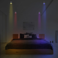 Lightexpert Smart LED Opbouwspot - Vierkant - Wit - 4,9W - RGB+CCT - Kantelbaar