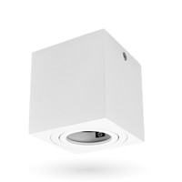 Lightexpert Smart LED Opbouwspot - Vierkant - Wit - 5W - RGBWW - Kantelbaar - IP20