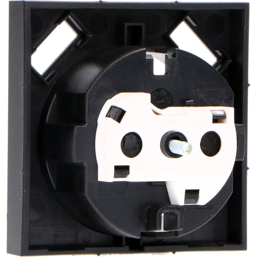Lightexpert Afdekplaat Stopcontact met USB -  2x USB A- 55x55mm - Mat zwart