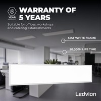 Lumileds LED Paneel 30x120 - 40W - 4000K - 100 lm/W - 5 Jaar Garantie Ledvion Lumileds LED Paneel 30x120 - 40W - 4000K - 100 lm/W - 5 Jaar Garantie