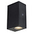 LED Buitenlamp met Schemersensor - Up & Down - Zwart - 2x GU10 Fitting - IP44