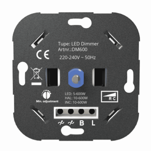 Lightexpert LED Dimmer - 10-600 Watt - 220-240V LED Dimmer - 10-600 Watt - 220-240V