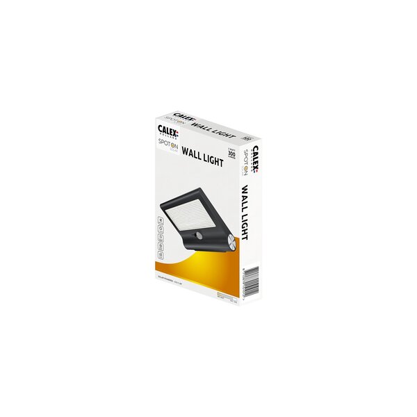 Calex Calex Solar Wandlamp Sensor - Zwart - 6000-7000K