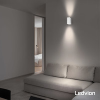 Ledvion Wandlamp Buiten - Cube Wit - 2 Zijdig