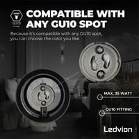 Ledvion LED Wandlamp Up & Down  Telesto - Zwart - GU10