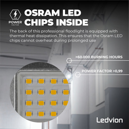 Ledvion Osram LED Breedstraler 20W – 1700 Lumen – 6500K - Quick Connector - 5 Jaar garantie