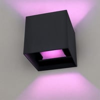 Ledvion Smart LED Wandlamp - RGB + CCT - Dimbaar - IP54 - 6,5W - Up & Down - Zwart - Geschikt voor Binnen & Buiten