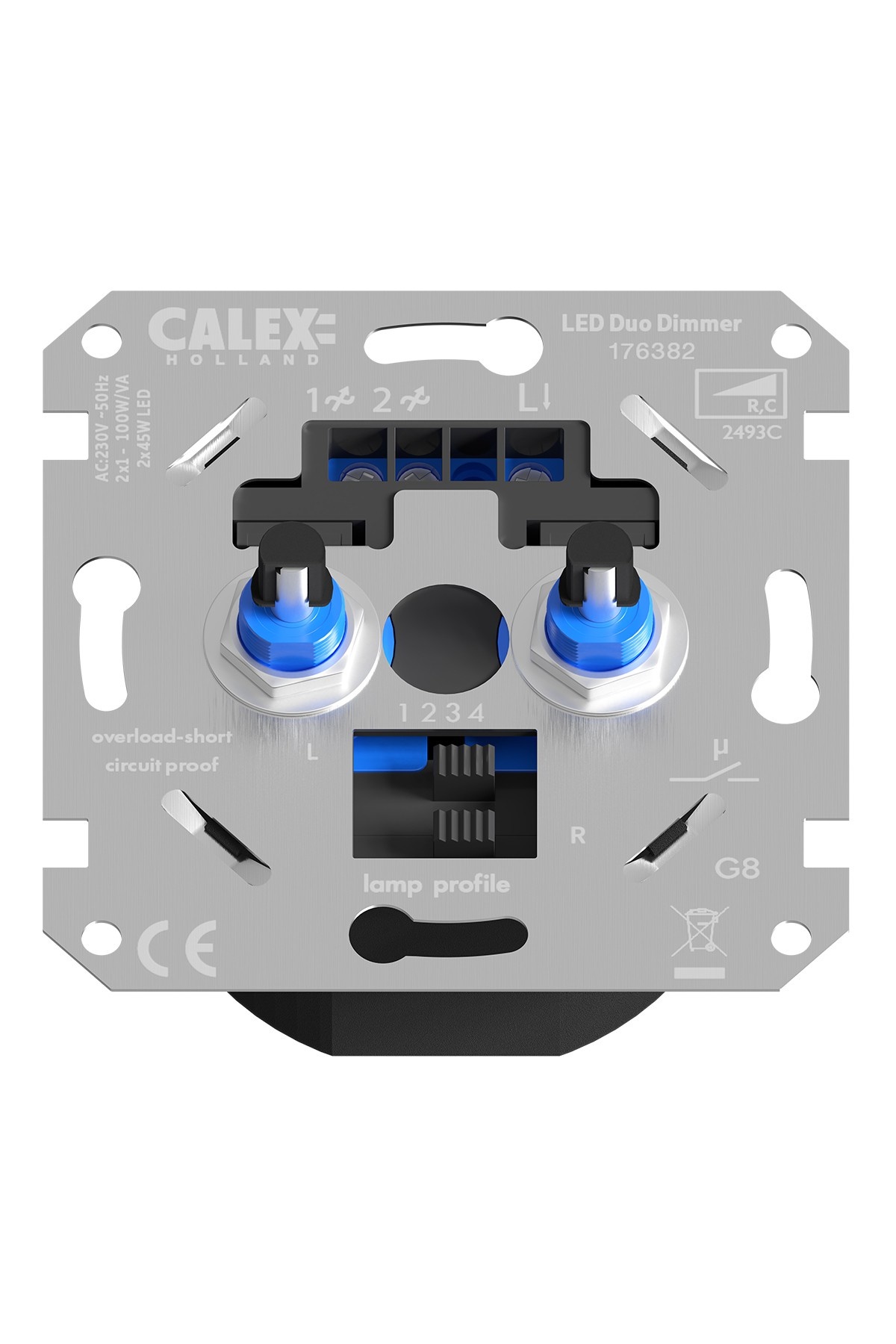 vertrekken Terzijde Geschiktheid Calex LED DUO Dimmer 2x 1-45 Watt 230V - Lightexpert.nl