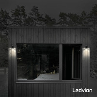 Ledvion Solar Wandlamp  Elara - 3000K - IP44 - Zwart