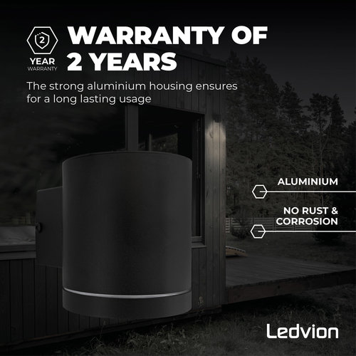 Ledvion Solar Wandlamp Arche - 3000K - IP44 - Zwart