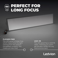 Samsung LED Paneel 30x120 - 36W - 125 lm/W - UGR <19 - 4000K - 5 Jaar Garantie Ledvion Samsung LED Paneel 30x120 - 36W - 125 lm/W - UGR <19 - 4000K - 5 Jaar Garantie