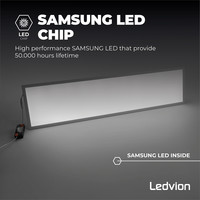 Samsung LED Paneel 30x120 - 36W - 125 lm/W - UGR <19 - 4000K - 5 Jaar Garantie Ledvion Samsung LED Paneel 30x120 - 36W - 125 lm/W - UGR <19 - 4000K - 5 Jaar Garantie