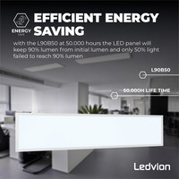 Samsung LED Paneel 30x120 - 36W - 125 lm/W - UGR <19 - 6500K - 5 Jaar Garantie Ledvion Samsung LED Paneel 30x120 - 36W - 125 lm/W - UGR <19 - 6500K - 5 Jaar Garantie