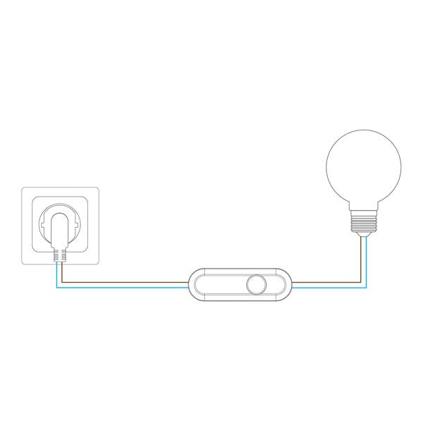 Ledvion LED Snoerdimmer Zwart 0-50 Watt 220-240V - Fase Afsnijding