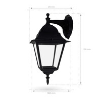 Ledvion Klassieke Wandlamp Buiten Vela M - Zwart - E27