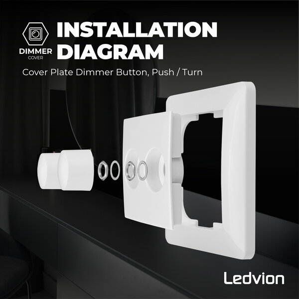 Ledvion LED DUO Dimmerknop - Druk/Draai