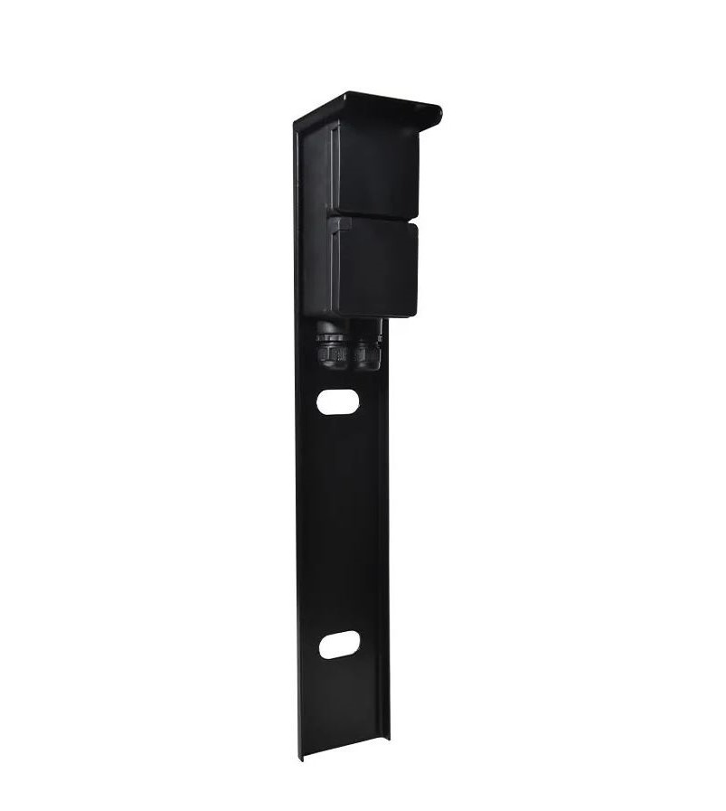 Buitenstopcontact Paal Zwart IP55 2 stopcontacten 65cm Lightexpert.nl