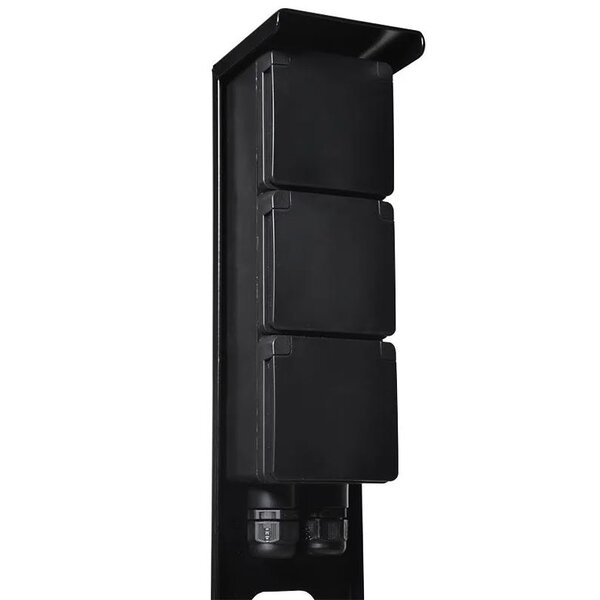 Niko Buitenstopcontact met Niko Schakelmateriaal - 3 Stopcontacten - 2 Wartels - IP55 - 65cm