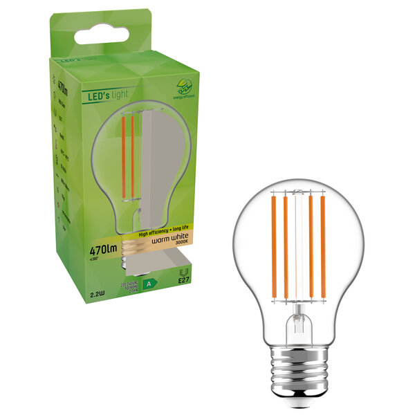 Lightexpert E27 LED Lamp Filament Ø60 - 2.2W - 213lm/W - 3000K - 470 Lm