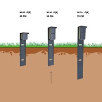 Hager Berker Buitenstopcontact Paal - 2 Stopcontacten - IP55 - 50cm Hager Berker Hager Berker Buitenstopcontact Paal - 2 Stopcontacten - IP55 - 50cm