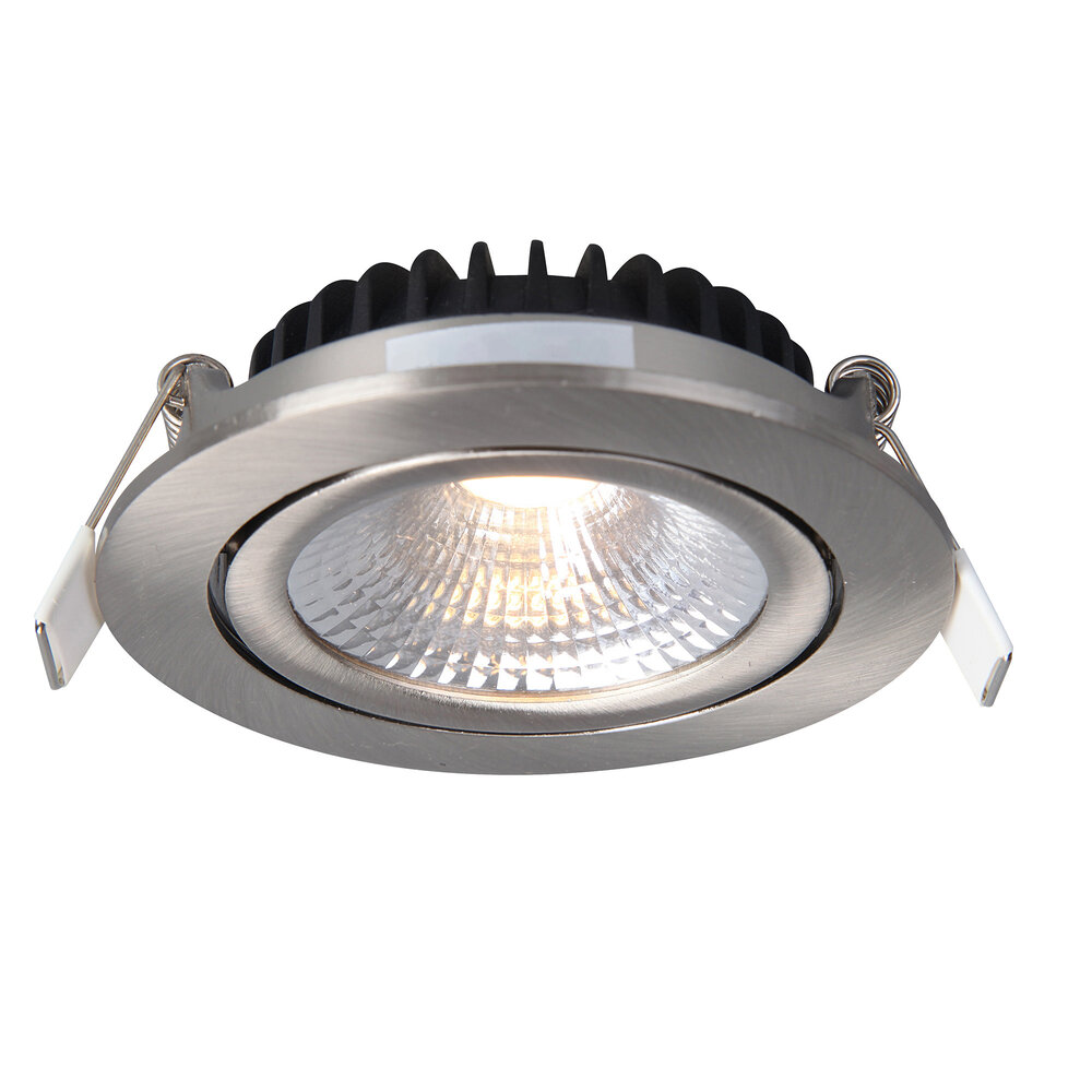 EcoDim LED Inbouwspots Nikkel - 5W – IP54 – 2700K - Kantelbaar