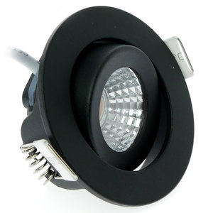 EcoDim LED Inbouwspots Zwart - 5W – IP54 – 2000K-3000K - Kantelbaar LED Inbouwspots Zwart - 5W – IP54 – 2000K-3000K - Kantelbaar