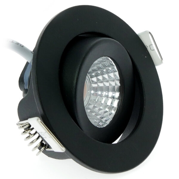 EcoDim LED Inbouwspots  Zwart - 5W – IP54 – 2000K-3000K - Kantelbaar