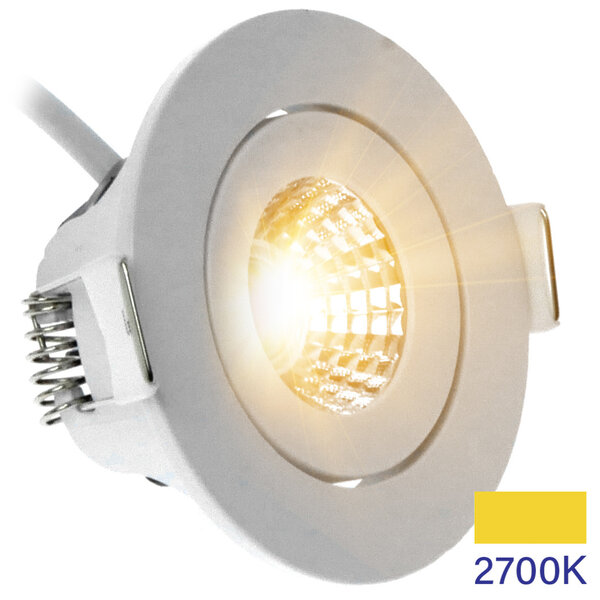 EcoDim LED Inbouwspots Wit - 5W – IP54 – 2700K - Kantelbaar