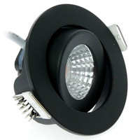 EcoDim LED Inbouwspots Zwart - 5W – IP54 – 2700K - Kantelbaar