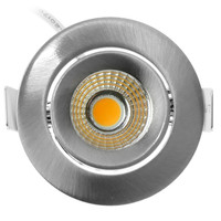 EcoDim LED Inbouwspots Nikkel - 5W – IP54 – 2700K - Kantelbaar