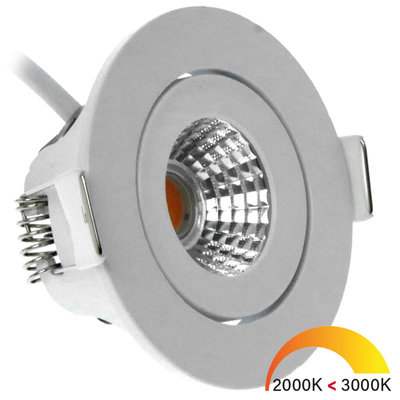 LED Inbouwspots Wit - 5W – IP54 – 2000K-3000K - Kantelbaar