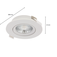 LED Inbouwspots Wit - 6W – IP44 – 2700K/3000K - Dimbaar Lightexpert LED Inbouwspots Wit - 6W – IP44 – 2700K/3000K - Dimbaar