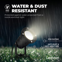 Ledvion LED Prikspot - IP65 - 3W - 2700K - 1 Meter Kabel - Aluminium