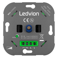 Ledvion LED Dimmer 5-600 Watt 220-240V - Fase Afsnijding - Universeel