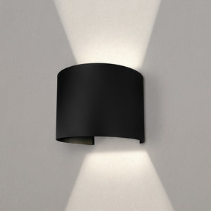 Ledvion Dimbare LED Wandlamp Buiten Rond Zwart - Tweezijdig - 3000K - 7W Dimbare LED Wandlamp Buiten Rond Zwart - Tweezijdig - 3000K - 7W