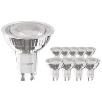 10x Dimbare GU10 LED Spots - 5W - 6500K - 345 Lumen - Full Glass - Voordeelpak Ledvion 10x Dimbare GU10 LED Spots - 5W - 6500K - 345 Lumen - Full Glass - Voordeelpak