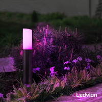 Smart WiFi Staande Buitenlampen - RGB+3000K - IP44 - Smart paalverlichting - Zwart - Plug & Play Ledvion Smart WiFi Staande Buitenlampen - RGB+3000K - IP44 - Smart paalverlichting - Zwart - Plug & Play