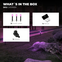 Smart WiFi Staande Buitenlampen - RGB+3000K - IP44 - Smart paalverlichting - Zwart - Plug & Play Ledvion Smart WiFi Staande Buitenlampen - RGB+3000K - IP44 - Smart paalverlichting - Zwart - Plug & Play