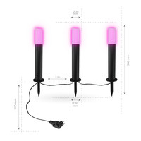Smart WiFi Staande Buitenlampen - RGB+3000K - IP44 - Smart paalverlichting - Zwart - Plug & Play Ledvion Smart WiFi Staande Buitenlampen - RGB+3000K - IP44 - Smart paalverlichting - Zwart - Plug & Play