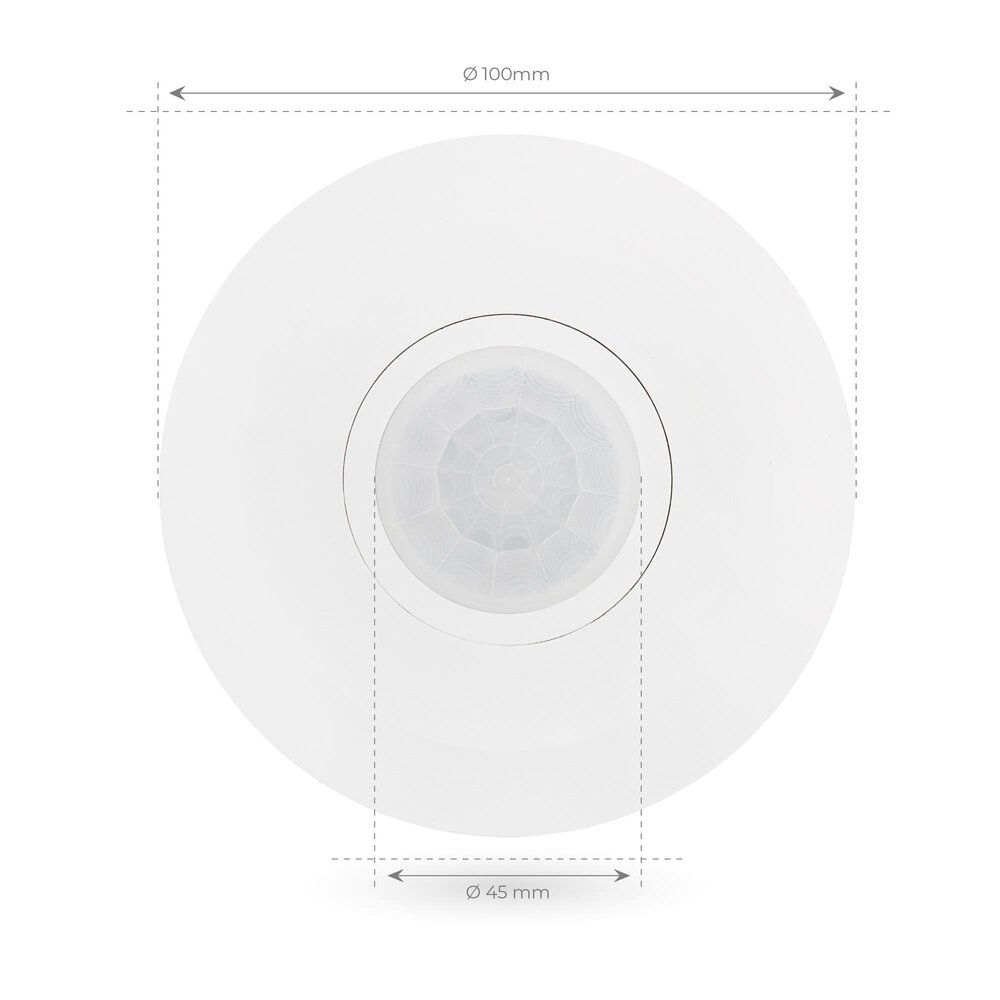 Ledvion Witte Opbouw Bewegingssensor 360° Met Schemerschakelaar 8M Bereik