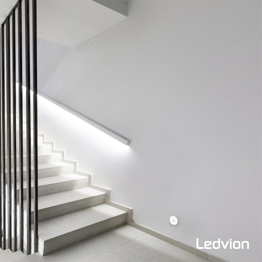 Ledvion Witte Opbouw Bewegingssensor 360° Met Schemerschakelaar 8M Bereik