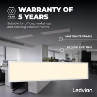 Lumileds LED Paneel 30x120 - 40W - 3000K - 100 lm/W - 5 Jaar Garantie Ledvion Lumileds LED Paneel 30x120 - 40W - 3000K - 100 lm/W - 5 Jaar Garantie