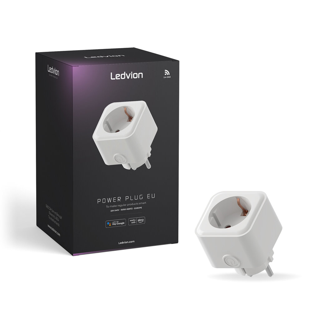 Ledvion 3 Pack - Slimme stekker - Energieverbruiksmeter - Smart / WiFi  Stekker