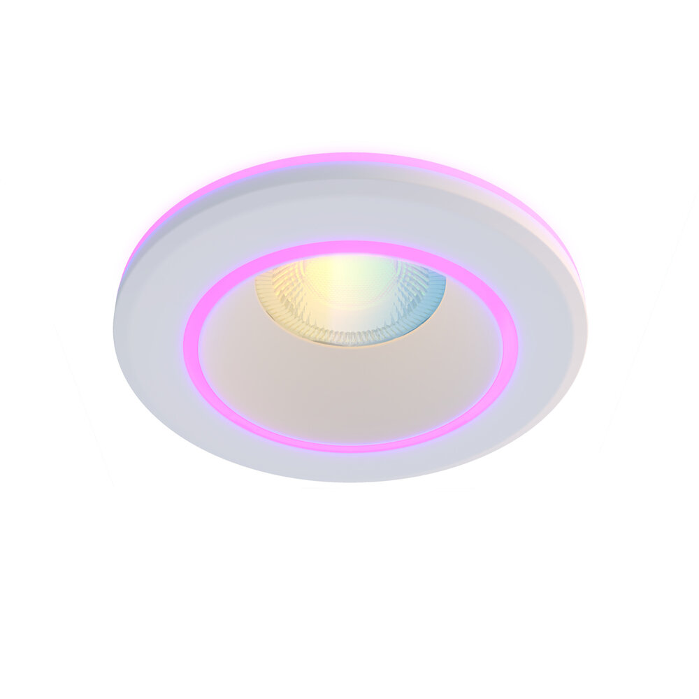 Calex Calex Smart LED Inbouwspot Halo - Wit - 6.5W - RGB+CCT - Ø94mm