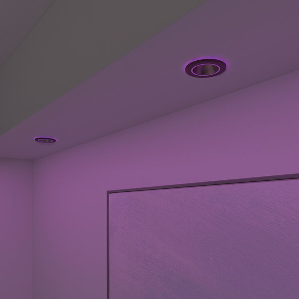 Calex Calex Smart LED Inbouwspot Halo - Zwart - 6.5W - RGB+CCT - Ø94mm